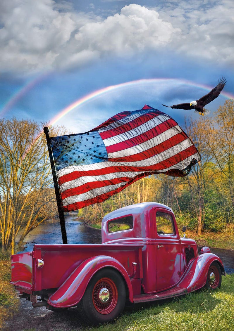 Buffalo Games - Celebrate Life Gallery - Old Glory - 500 Piece Jigsaw Puzzle for Adults - Challenging Puzzle Perfect for Game Nights - Finished Puzzle Size is 21.25 x 15.00 - Image 1
